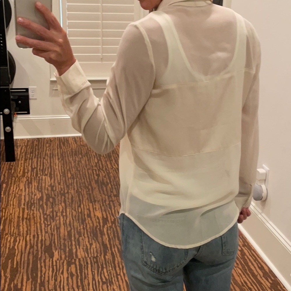 Sheer button down blouse - Picture 2 of 5